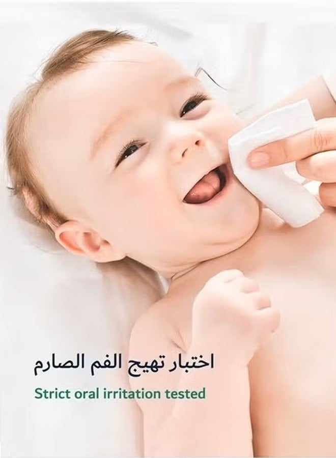 مناديل الأطفال المائية بنسبة 99.9%، مناديل مبللة للأطفال للتهدئة والحماية، خالية من الكحول وغير معطرة للبشرة الحساسة، 3 × 80 (240 منديل). - Image 3